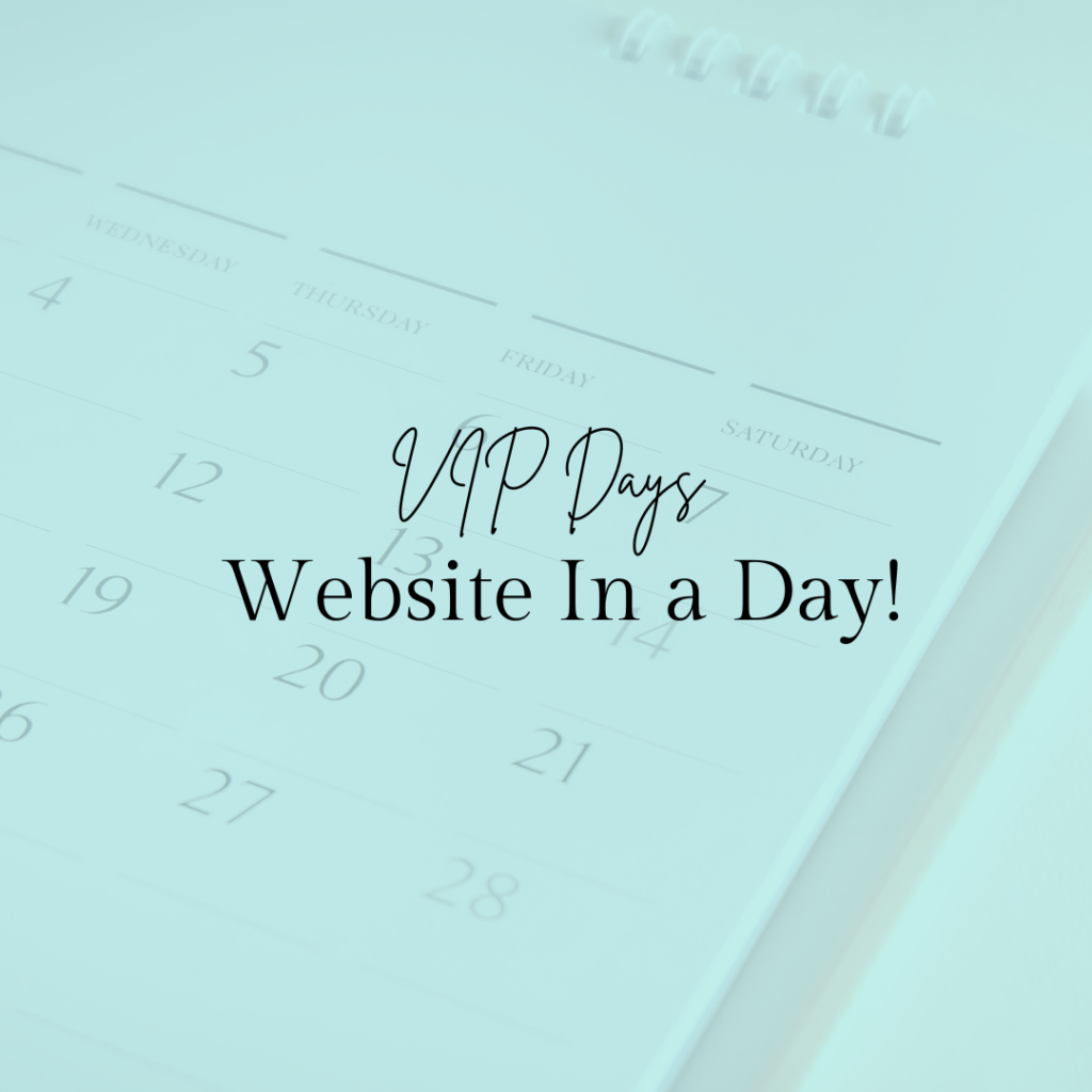 VIP DAYS Website In a Day!